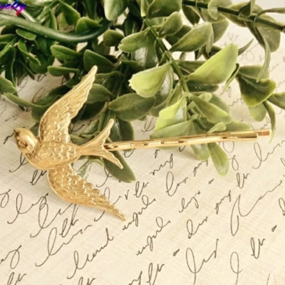 New Charms Vintage Rustic Gold Swallow Bobby Pins